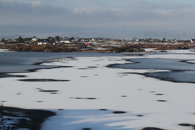 carraroe, lake, frozen, icey, snow, galway, water